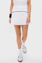 White Pleated Back 14 Inch Performance Jersey McCarthy Tennis Skirt